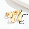 304 Stainless Steel Asymmetrical Earrings EJEW-PW0002-03B-G-1