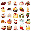 50Pcs Dessert PVC Self-Adhesive Stickers PW-WG54368-01-3