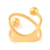 Ion Plating(IP) 304 Stainless Steel Round Finger Rings for Women RJEW-S414-35B-G-3