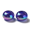 Luminous Rainbow Iridescent Plating Acrylic European Beads OACR-P019-04A-M-3