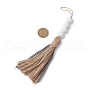 Jute Rope Tassel Hanging Ornaments HJEW-JM02267-3