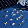 HOBBIESAY 12Pcs 2 Colors Brass Clear Cubic Zirconia Connector Charms FIND-HY0001-24-6