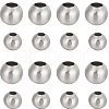 Beebeecraft 600Pcs 2 Styles Round 316 Surgical Stainless Steel Spacer Beads STAS-BBC0006-05-1