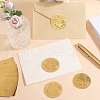 CRASPIRE 50 Sheets 2 Styles Self Adhesive Gold Foil Embossed Stickers DIY-CP0010-40-4