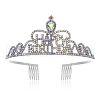 Alloy with Rhinestone Crown Hair Comb PW-WG9B224-07-1