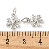 Rack Plating Brass Micro Pave Clear Cubic Zirconia Pendants KK-B093-04C-P-3