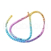 Gradient Color Electroplated Synthetic Non-magnetic Hematite Beads Strands G-A263-F01-04-2