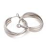 Non-Tarnish 304 Stainless Steel Three Layer Hoop Earrings for Women EJEW-Z057-10P-2