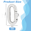   1Pc Rhodium Plated 925 Sterling Silver Spring Rings Clasp STER-PH0002-26-2