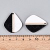 Opaque Resin & Wood Pendants RESI-T057-74B-4
