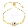 Brass Micro Pave Cubic Zirconia Slider Bracelets for Women BJEW-S158-08G-02-4