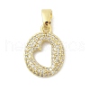 Brass Micro Pave Cubic Zirconia Pendants ZIRC-C012-01G-15-1