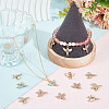 HOBBIESAY 30Pcs 3 Colors Alloy Enamel Pendants ENAM-HY0001-22-5