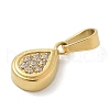 Ion Plating(IP) 304 Stainless Steel Micro Pave Cubic Zirconia Pendants STAS-Z107-02G-03-2