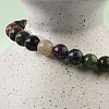 Natural Indian Agate Bead Stretch Bracelets BJEW-K212-A-010-4