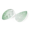 Baking Painted Transparent Glass Petal Beads DGLA-N004-06-3