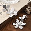 304 Stainless Steel Flower Stud Earrings for Women STAS-Z112-22P-2