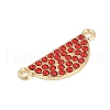 Alloy Ruby Rhinestone Watermelon Links Connector Charms FIND-K020-11G-2