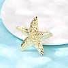 Ocean Theme Brass Cuff Rings RJEW-C135-01G-17-3