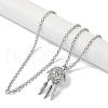 Brass Pendant Necklaces NJEW-G089-14A-P-2