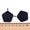 Synthetic Blue Goldstone Pendants G-Q172-02P-3