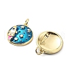 Brass Enamel Pendants KK-L237-030G-02-2