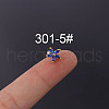 Flower 316L Surgical Stainless Steel Micro Pave Cubic Zirconia Cartilage Earrings WGAF33A-05-1