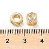 Brass Micro Pave Clear Cubic Zirconia European Beads KK-A254-16G-2