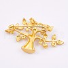 Brass Safety Brooch ZIRC-E149-35G-2