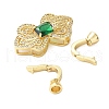 Bowknot Brass Micro Pave Cubic Zirconia Fold Over Clasps KK-A252-17G-2
