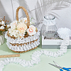 5 Yards Polyester Ruffled Trimming Lace Ribbon OCOR-WH0091-76C-5