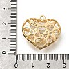 Brass with Cubic Zirconia Pendants KK-E792-30G-02-3