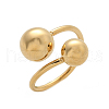 304 Stainless Steel Round Cuff Rings for Women RJEW-A063-01E-G-2