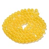 Baking Painted Imitation Jade Glass Round Bead Strands DGLA-Q021-8mm-30-3