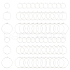 Unicraftale 300Pcs 3 Styles 316 Surgical Stainless Steel Wine Glass Charms Rings STAS-UN0053-43-1
