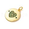 Brass Micro Pave Cubic Zirconia Pendants KK-U033-11G-03-2