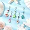 Synthetic Turquoise Pendant Decorations HJEW-JM03373-01-1