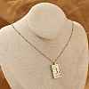 Brass Cubic Zirconia Pendant Necklaces NJEW-H051-01G-01-1