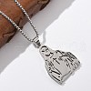 304 Stainless Steel Religion Pendant Necklaces NJEW-Z058-05P-2