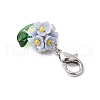 Resin & Glass Beaded Pendant Decorations HJEW-MZ00169-03-4