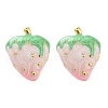 Ion Plating(IP) 304 Stainless Steel Strawberry Stud Earrings EJEW-A114-10G-1