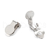 Tarnish Resistant 304 Stainless Steel Clip-on Earring Finding X-STAS-G250-03P-3