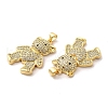 Brass Micro Pave Cubic Zirconia Pendants KK-A180-19G-3
