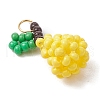 Handmade Glass Seed Beaded Pear Pendants PALLOY-MZ00486-3