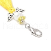 Angel Glass Pearl & MIYUKI Seed Beaded & Polycotton Tassel Pendant Decorations HJEW-MZ00198-02-2