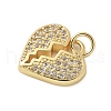 Brass Micro Pave Cubic Zirconia Pendants KK-P293-33G-2
