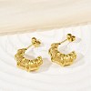304 Stainless Steel Stud Earrings EJEW-S272-02G-3