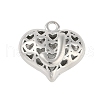 Hollow Brass Pendants for Valentine's Day KK-M289-03J-P-1