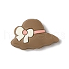 Hat with Bowknot Silicone Focal Beads SIL-M006-04E-1