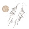 Brass Bar Link Chain with Star Dangel Earrings EJEW-JE06458-5